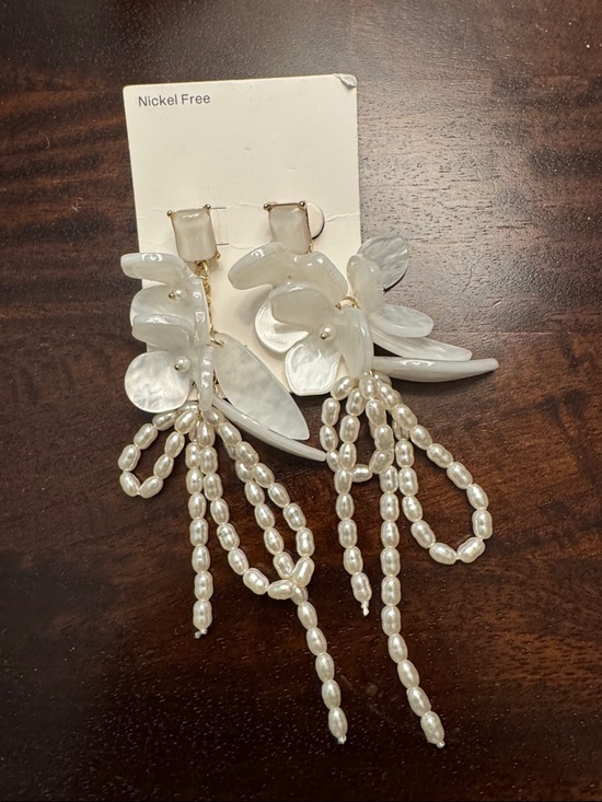 Nordstrom Jewelry - Nordstrom Gold-Tone Faux Pearl Multi-Strand Drop Earrings